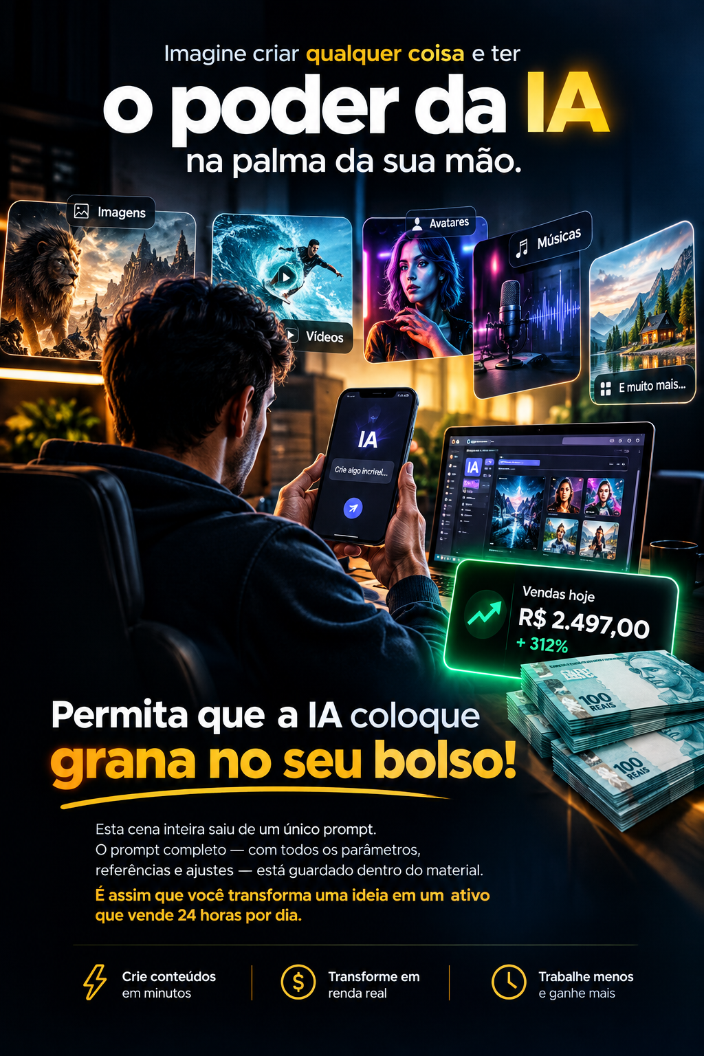 Exemplo visual criado com inteligência artificial